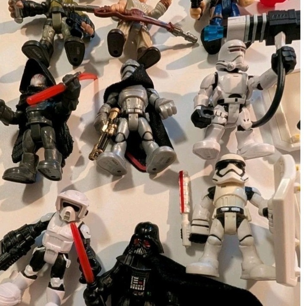 Imaginext Star Wars Galactic Heroes Lot 18 Action Figures Batman Accessories
